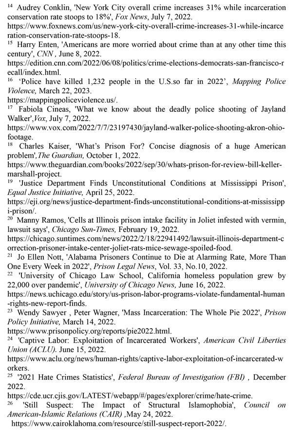 （圖表）［2022年美國侵犯人權(quán)報(bào)告］《2022年美國侵犯人權(quán)報(bào)告》注釋（2）