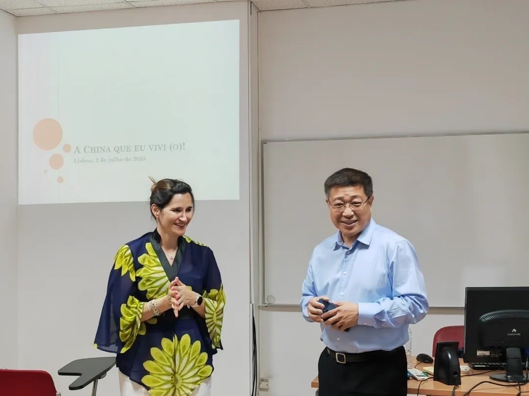 里斯本大學孔子學院組織漢語角活動。 圖片來源：里斯本大學孔子學院公眾號