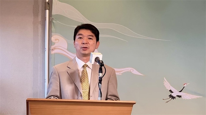 中國駐東京旅游辦事處主任歐陽安致辭。中國駐東京旅游辦事處供圖