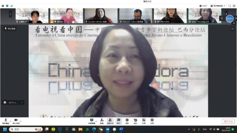 中國傳媒大學(xué)外國語言文化學(xué)院院長文春英教授。 論壇截圖