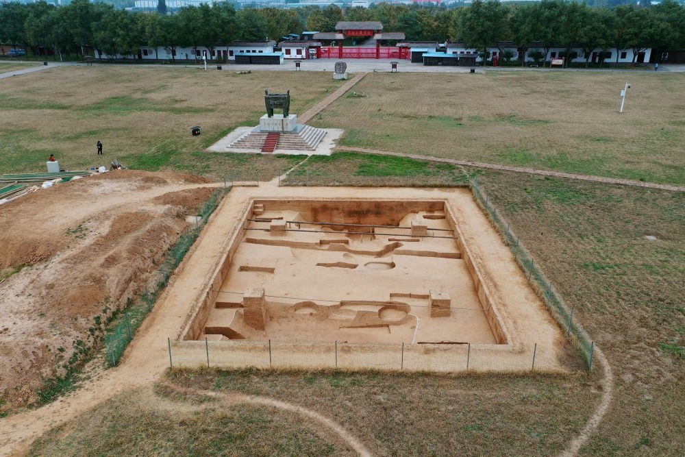 2022年河南安陽市殷墟商王陵區(qū)第三地點發(fā)掘現(xiàn)場（資料照片）。新華社發(fā)
