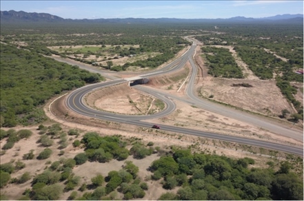 埃爾埃斯皮諾公路項目互通立交航拍。中國中鐵供圖