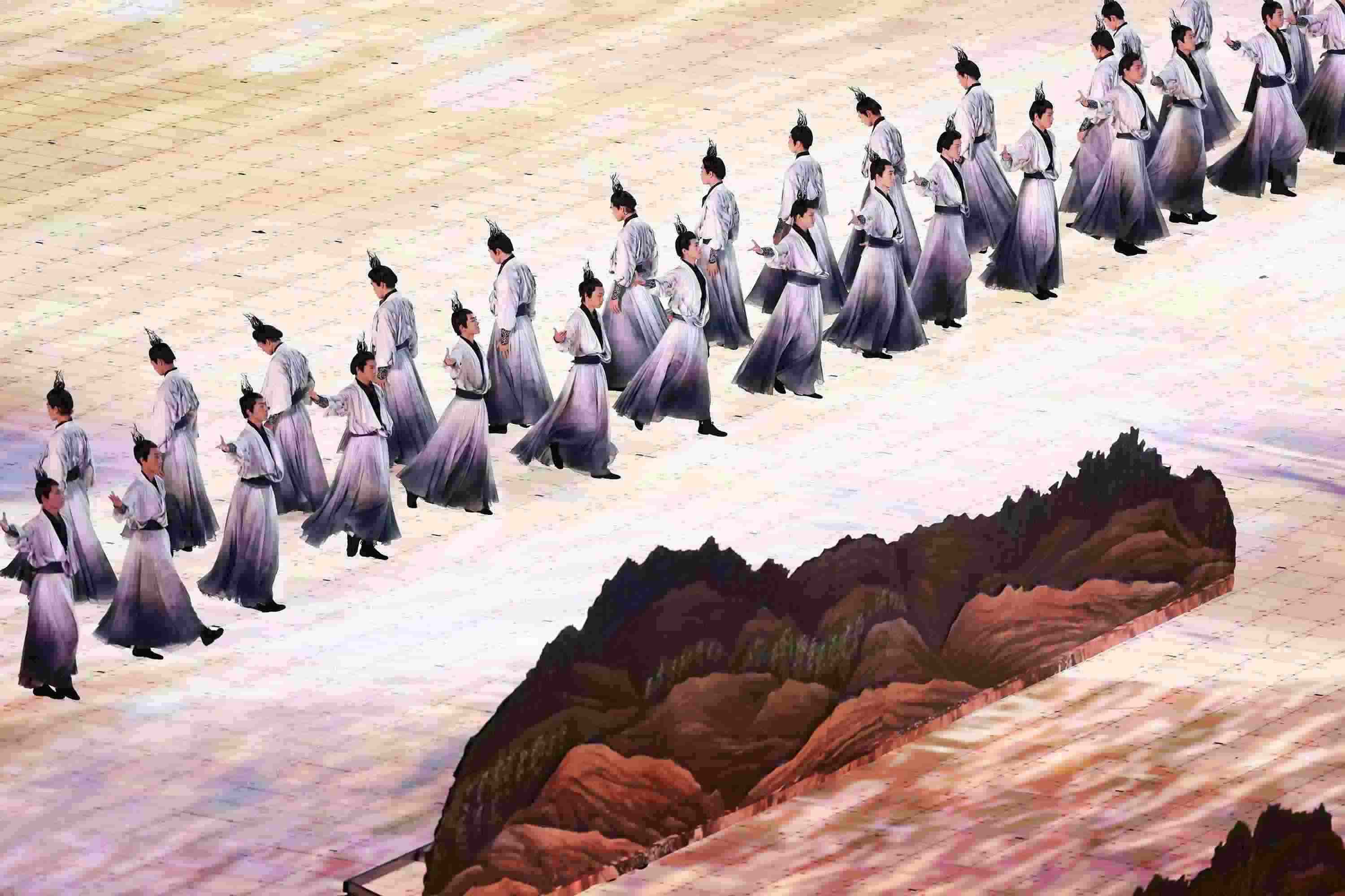 △2023年9月23日，演員在杭州第十九屆亞洲運(yùn)動會開幕式上表演。