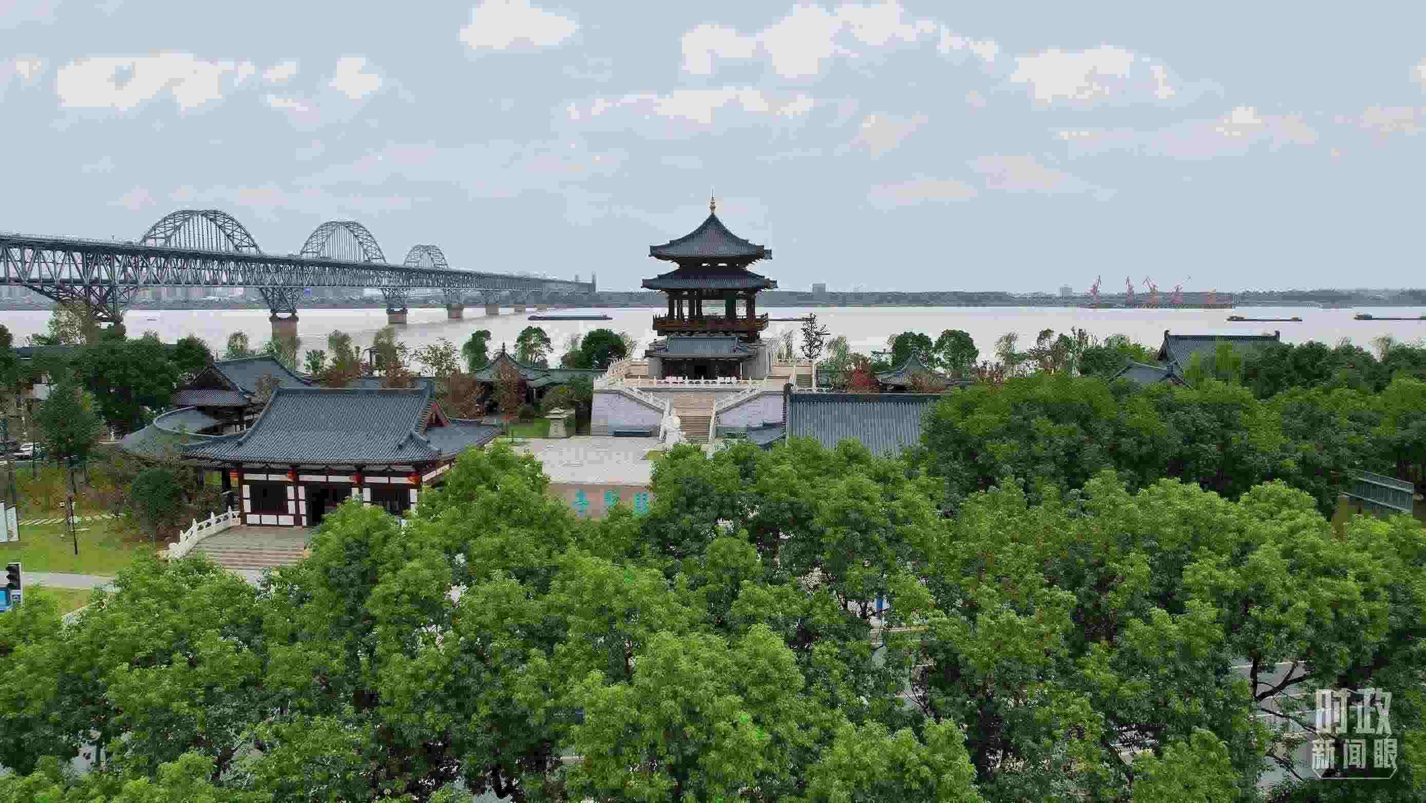 △長江國家文化公園九江城區(qū)段。（總臺(tái)記者劉陽拍攝）