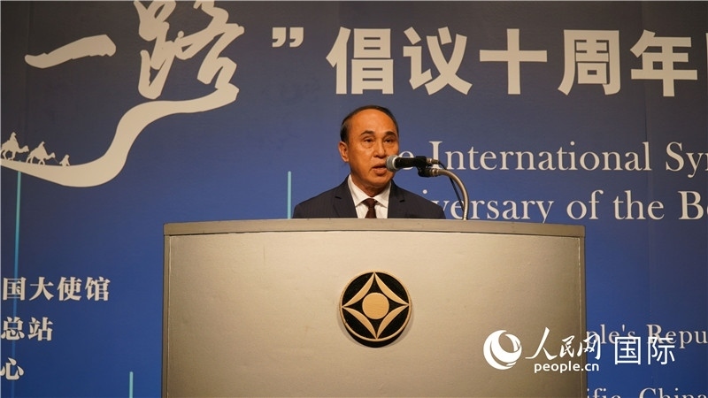 柬埔寨駐日大使圖伊瑞發(fā)言。人民網(wǎng) 蔣曉辰攝