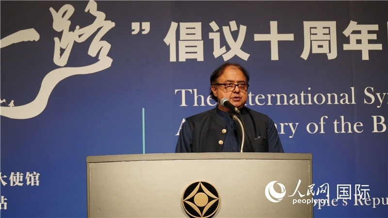 巴基斯坦駐日大使塔拉爾發(fā)言。人民網(wǎng) 蔣曉辰攝