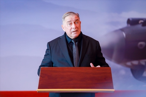 2023年10月30日，美中航空遺產基金會主席杰弗里·格林在中國人民抗日戰(zhàn)爭紀念館的活動中發(fā)表講話。中國人民對外友好協(xié)會供圖