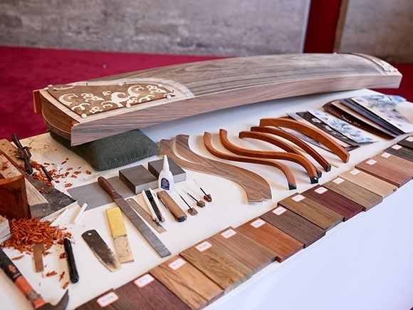 蘭考古箏制作展示。中央音樂學(xué)院供圖