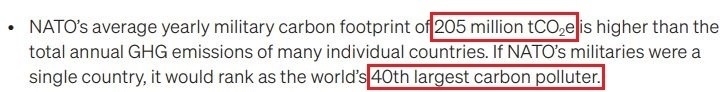 看看北約的“碳足跡”，就知道西方的氣候承諾有多扯