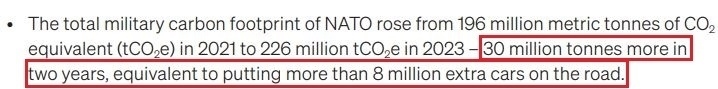 看看北約的“碳足跡”，就知道西方的氣候承諾有多扯