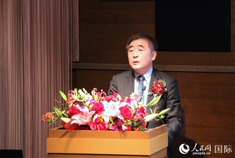 科盟會長楊克儉發(fā)表致辭。人民網(wǎng) 許可攝