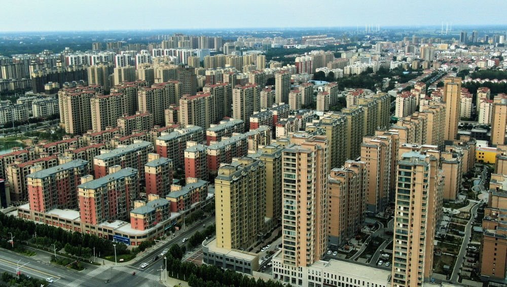 這是2021年6月23日拍攝的蘭考縣縣城（無(wú)人機(jī)照片）。新華社記者 李安 攝