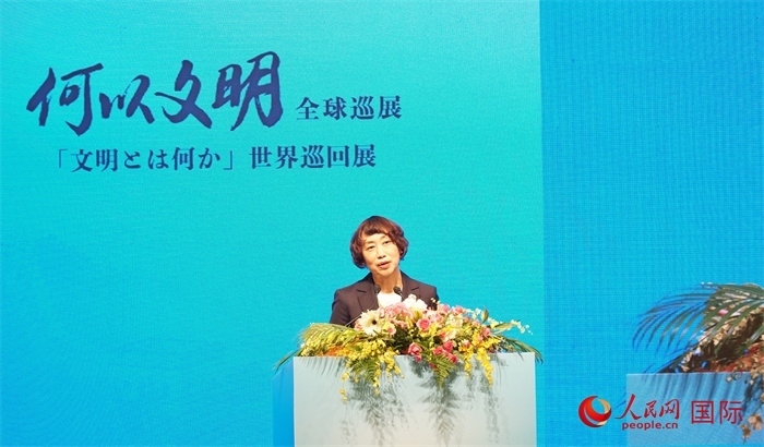 中央廣播電視總臺副臺長邢博致辭。人民網(wǎng) 蔣曉辰攝