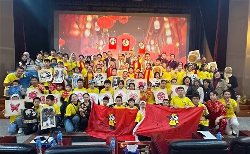 圖為2023“中華文化大樂園—埃及開羅營”閉幕式活動現(xiàn)場。主辦方供圖