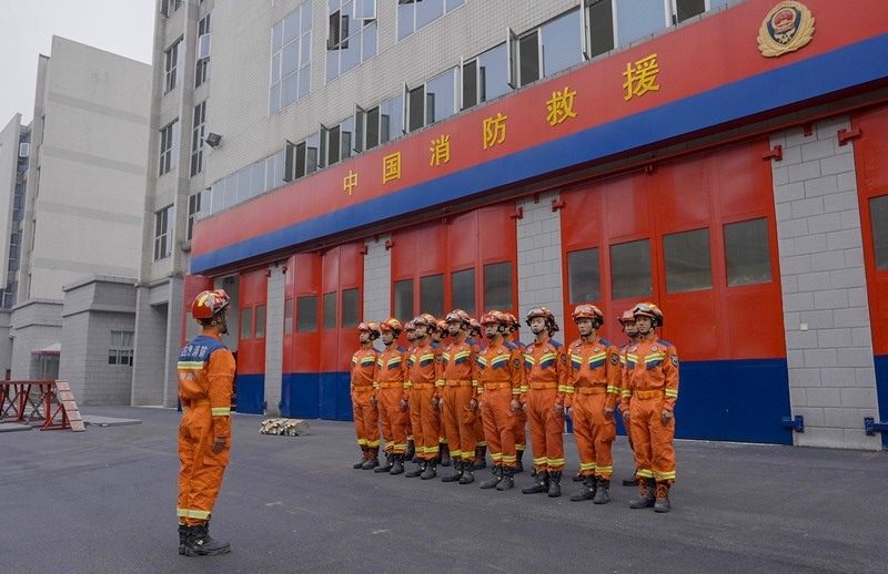 集結列隊。受訪者供圖