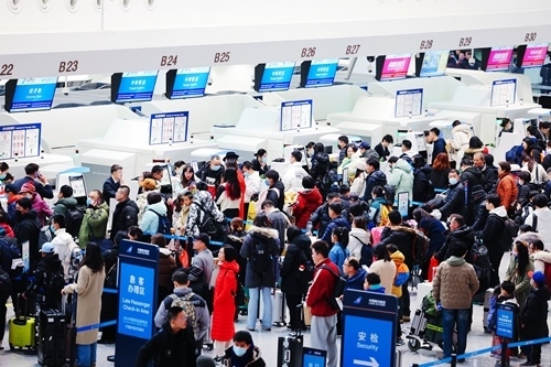 2024年春運首日，大興機場預(yù)計保障進出港旅客13.59萬人次。大興機場供圖