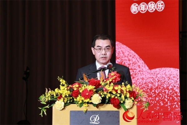 中國駐日本大使吳江浩致辭。人民網(wǎng) 許可攝