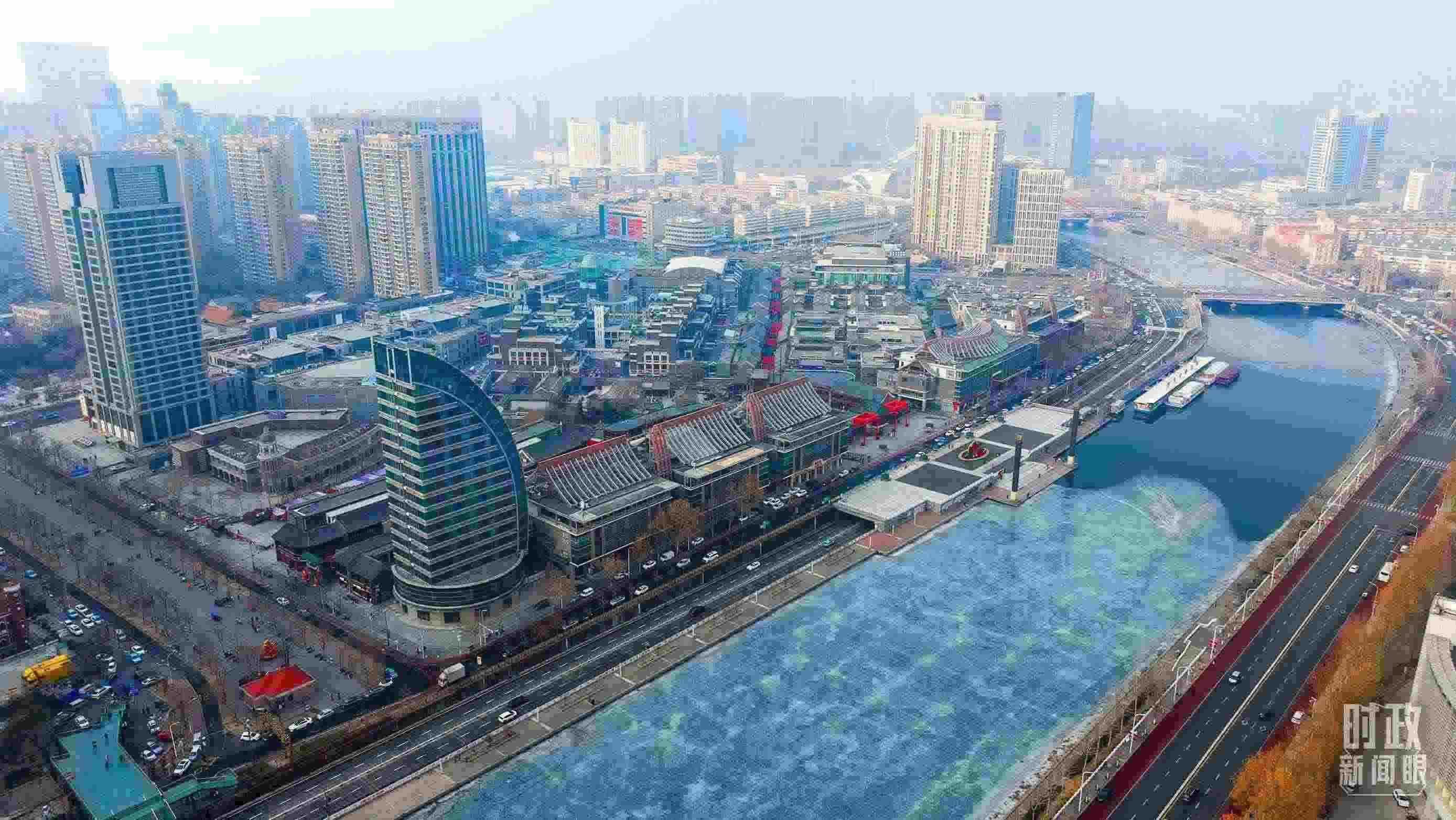 △天津航拍。（總臺(tái)記者劉功河拍攝）