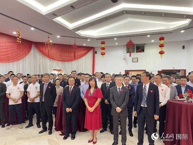 駐尼日利亞使館春節(jié)招待會現(xiàn)場。人民網(wǎng)記者 姜宣攝