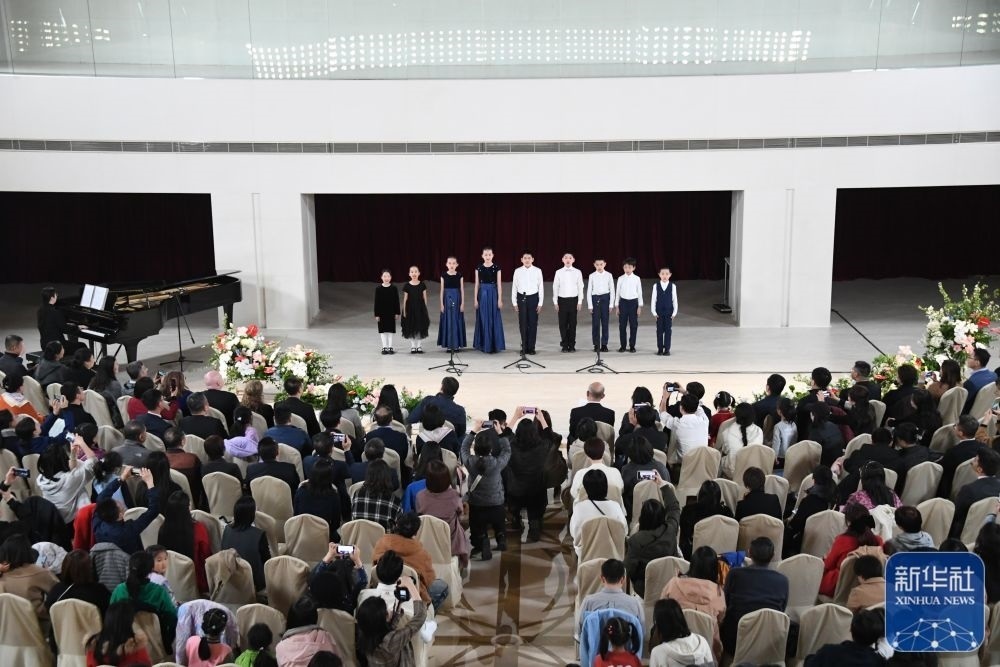 3月21日，金融街童聲合唱團在音樂會上演出。新華社記者 任超 攝