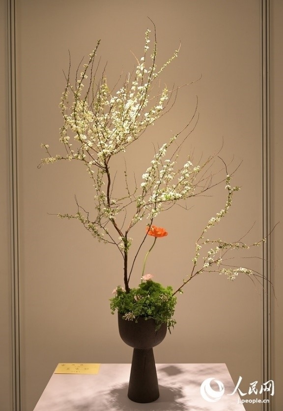 插花作品。人民網(wǎng) 玄番登史江攝
