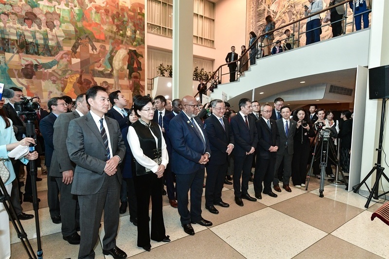 圖為“遇鑒漢字，和合共生”漢字展活動現(xiàn)場。（主辦方供圖）