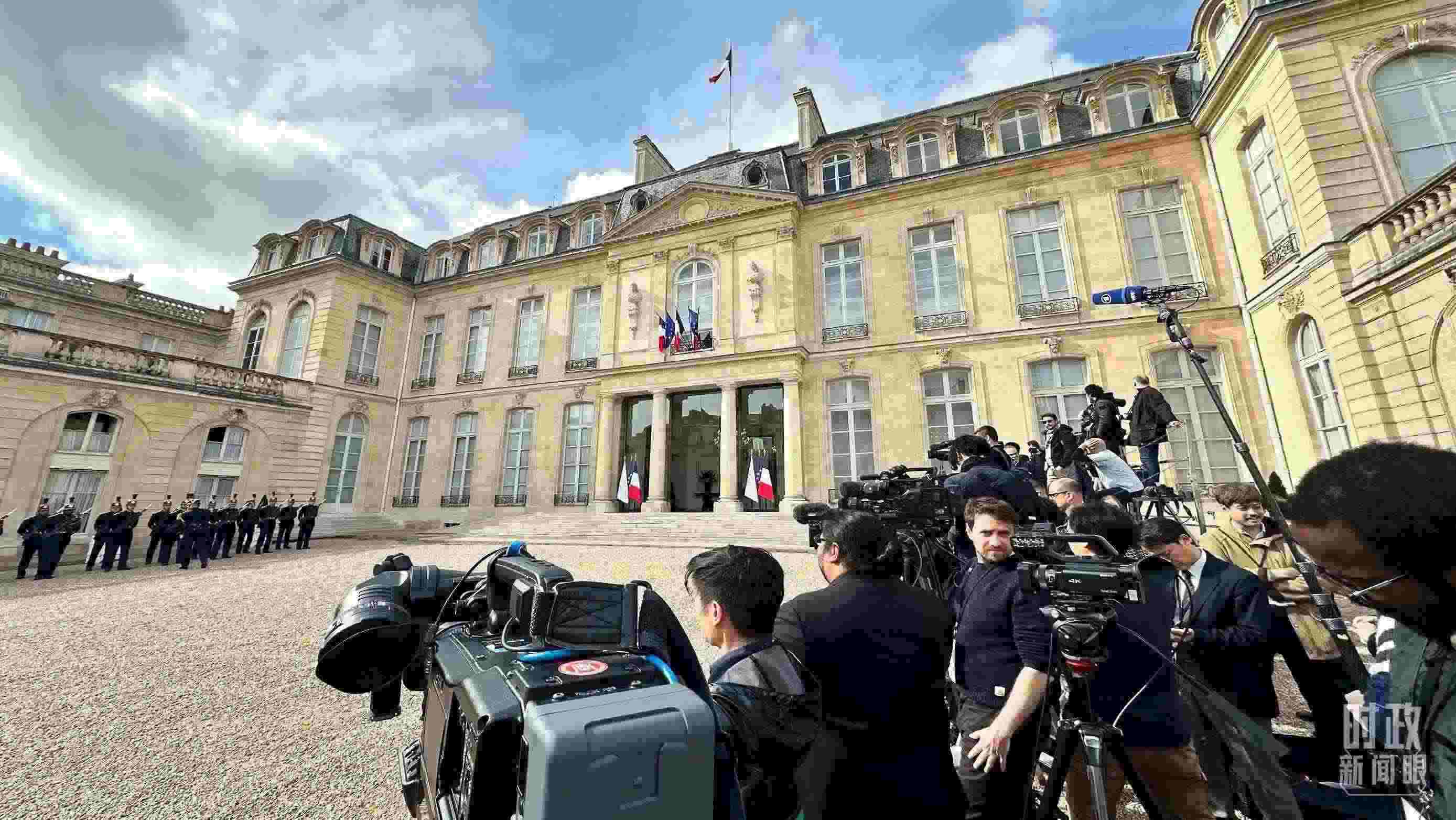 △愛麗舍宮。（總臺央視記者關(guān)舟拍攝）