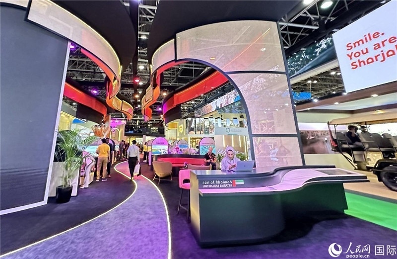 阿聯(lián)酋沙迦展臺(tái)。人民網(wǎng)記者管克江攝