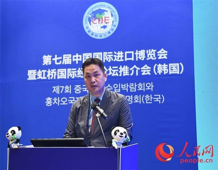 在華韓國創(chuàng)新中心代表金鐘文發(fā)言。 人民網(wǎng) 程安康攝