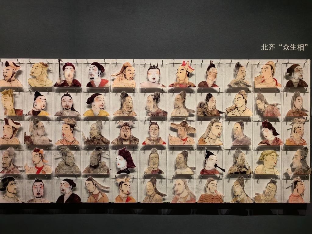 太原北齊壁畫博物館從山西北朝壁畫中提取人物元素展現(xiàn)當(dāng)時民族融合、文化交流。太原北齊壁畫博物館供圖