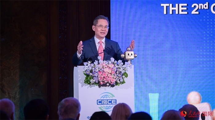 中國駐英國大使鄭澤光致辭。人民網(wǎng) 郭錦標(biāo)攝