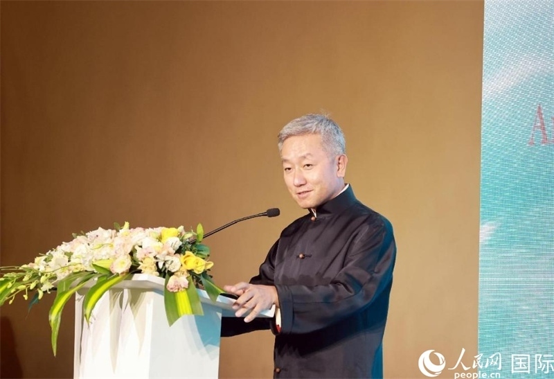 張益明大使致辭。人民網(wǎng)記者 管克江攝