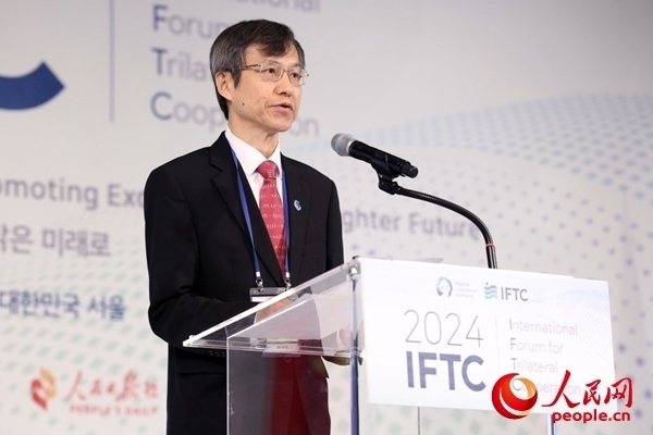 中日韓合作秘書處秘書長李熙燮致開幕辭。主辦方供圖