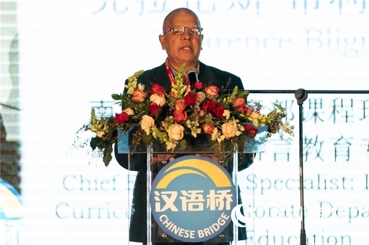 南非基教部專家克拉倫斯·布利格諾特做主旨發(fā)言。人民日?qǐng)?bào)非洲中心分社 希拉茲·莫林?jǐn)z