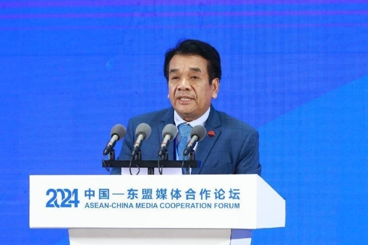 韓桑阿致辭。中國外文局供圖