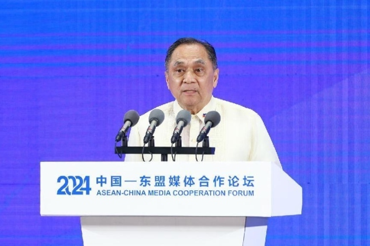 吉米致辭。中國外文局供圖