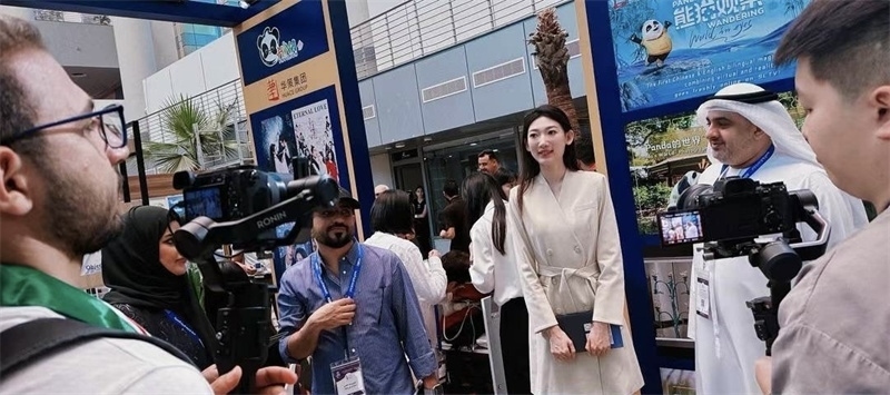 中國聯(lián)合展臺引發(fā)阿拉伯媒體關注。主辦方供圖