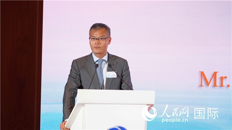 中國駐南非使館鄭冰開公使發(fā)言。 人民網(wǎng) 張茜 攝