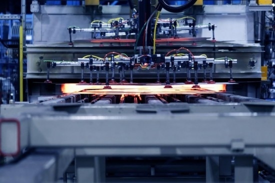 這是海斯坦普零件生產(chǎn)線（資料照片）。新華社發(fā)