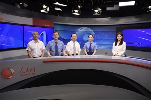 訪談現(xiàn)場。人民網(wǎng)記者 王曉嘯攝