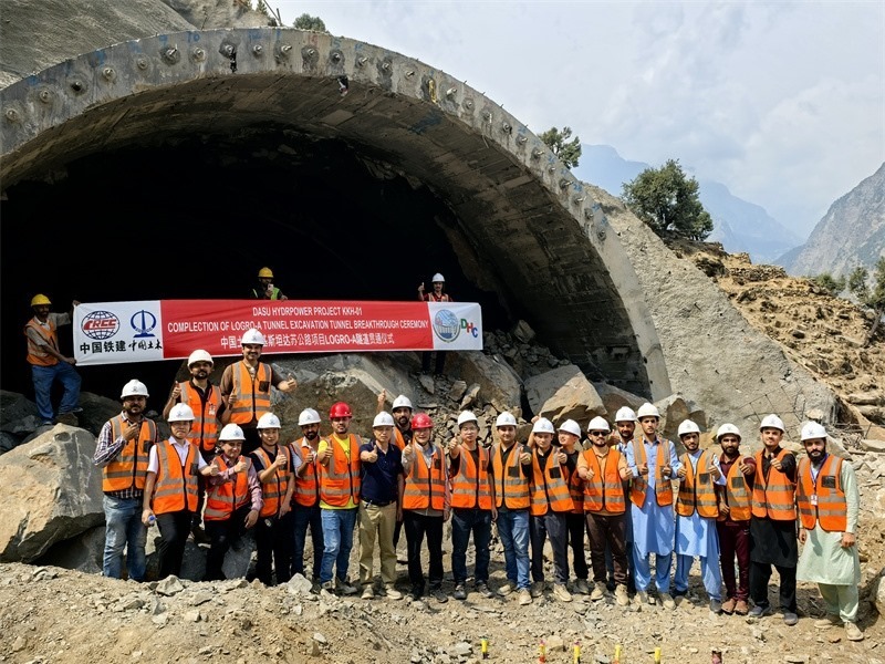 7月29日貫通儀式現(xiàn)場圖片。中國土木工程集團(tuán) 供圖