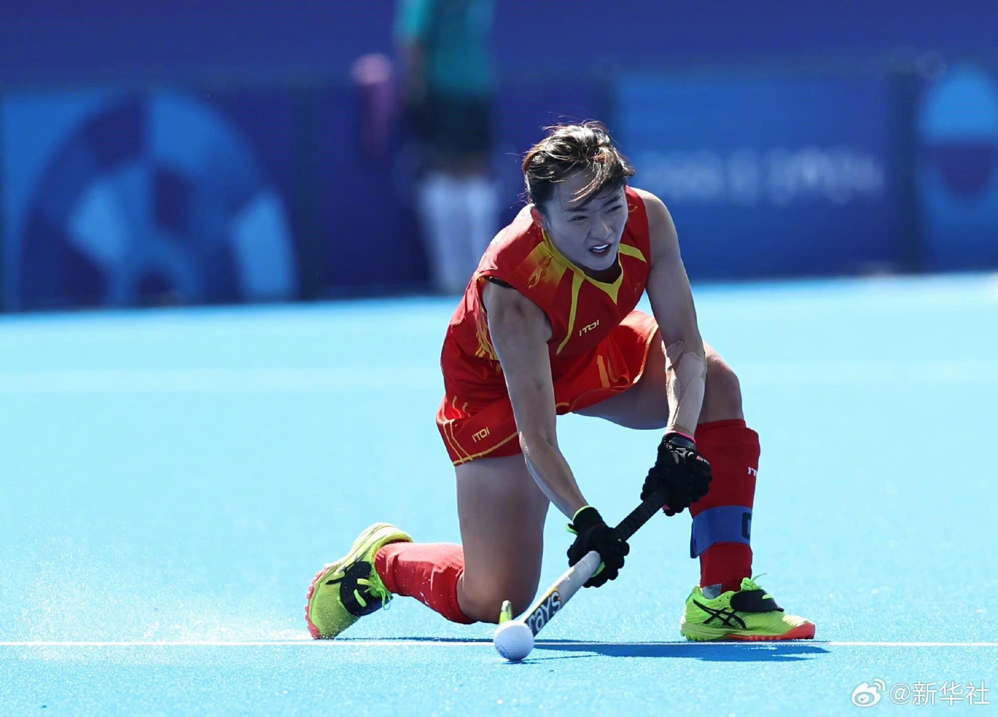 巴黎奧運會上，中國女子曲棍球隊在賽場揮灑汗水