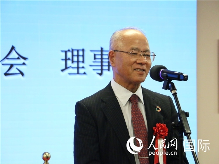 日中協(xié)會理事長瀨野清水致辭。人民網(wǎng) 許可攝
