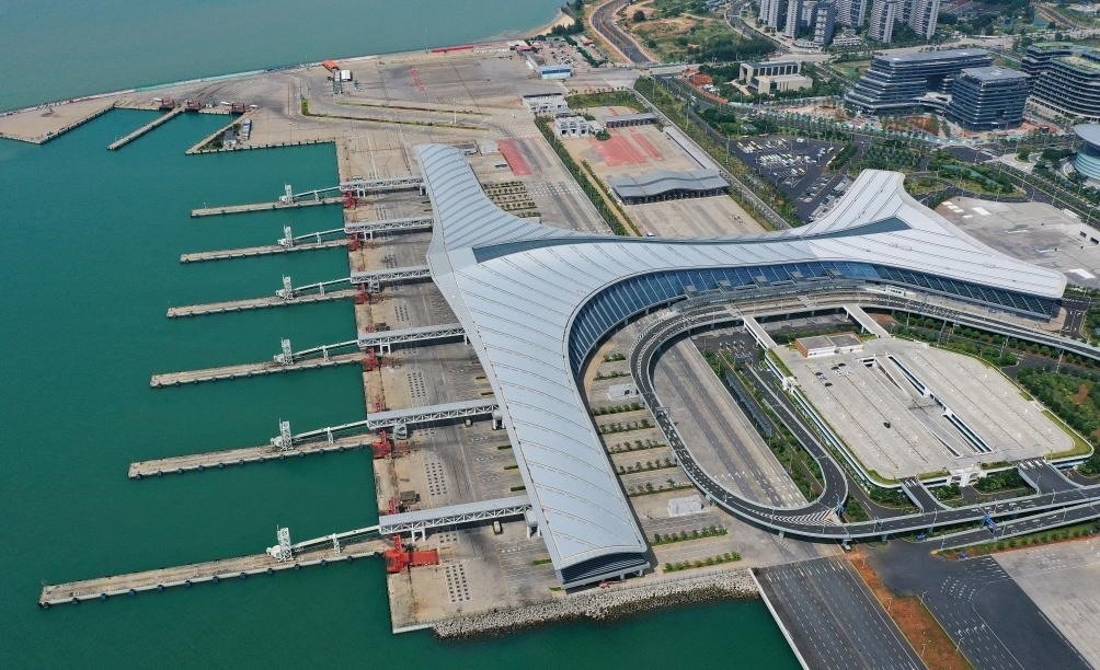 這是已經停航的?？谛潞８郏?月4日攝，無人機照片）。新華社記者 郭程 攝