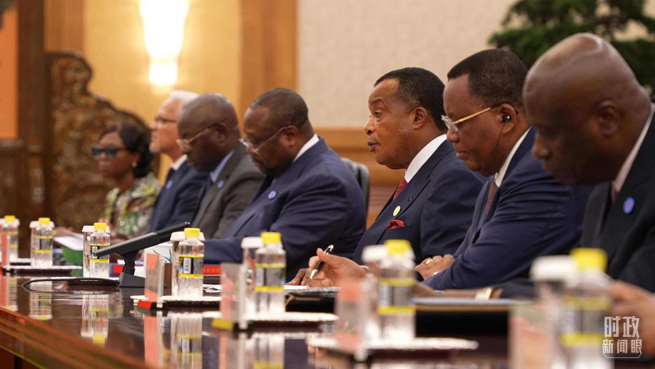 剛果（布）總統(tǒng)薩蘇。（總臺央視記者蔣碩拍攝）