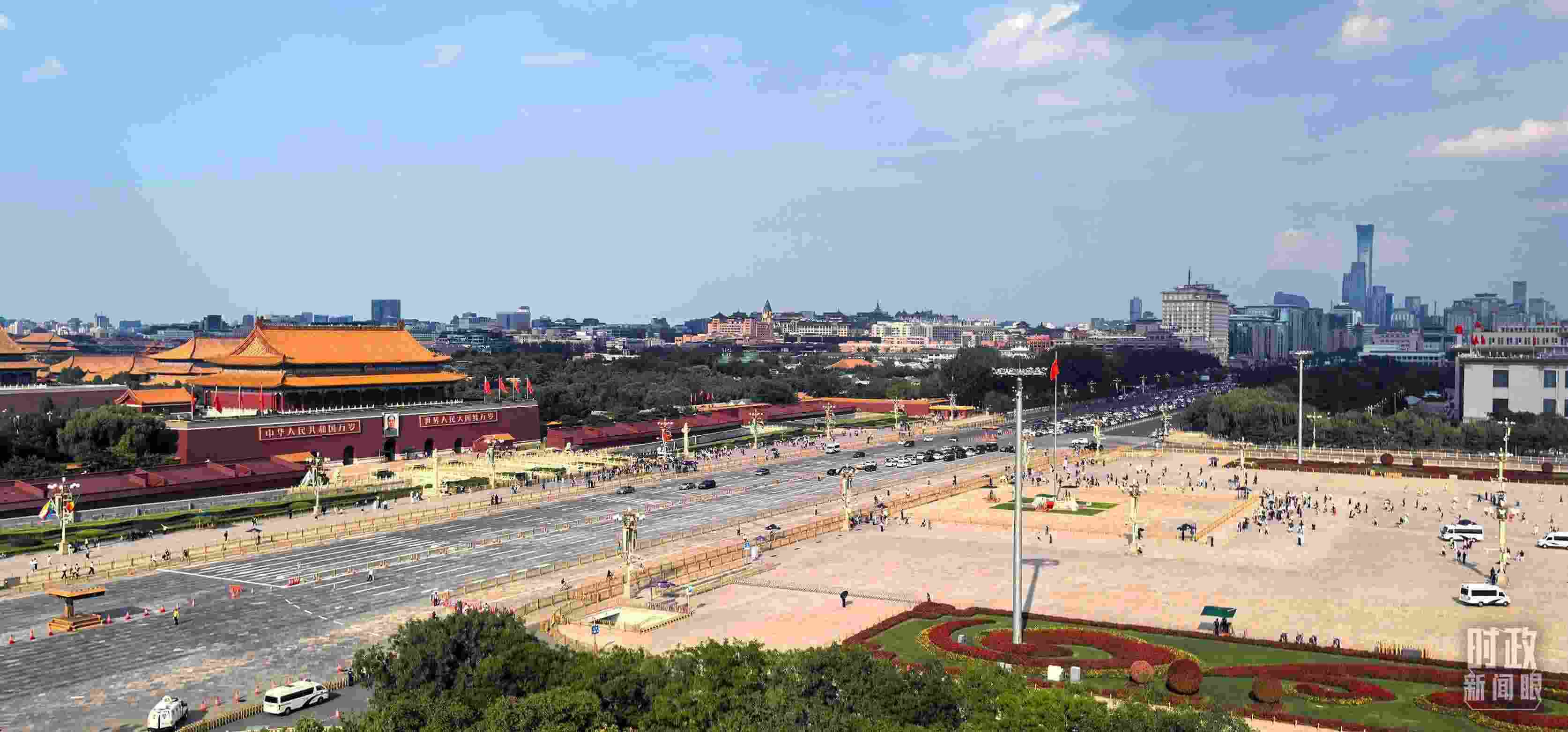9月6日的天安門廣場。（總臺央視記者王子杭拍攝）
