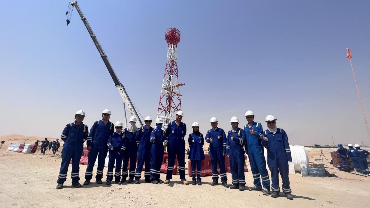 紅外線氣體監(jiān)測及智能預(yù)警系統(tǒng)安裝現(xiàn)場，振華石油供圖