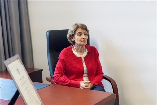 聯(lián)合國(guó)教科文組織前總干事伊琳娜·博科娃接受人民網(wǎng)采訪。人民網(wǎng) 常沙攝