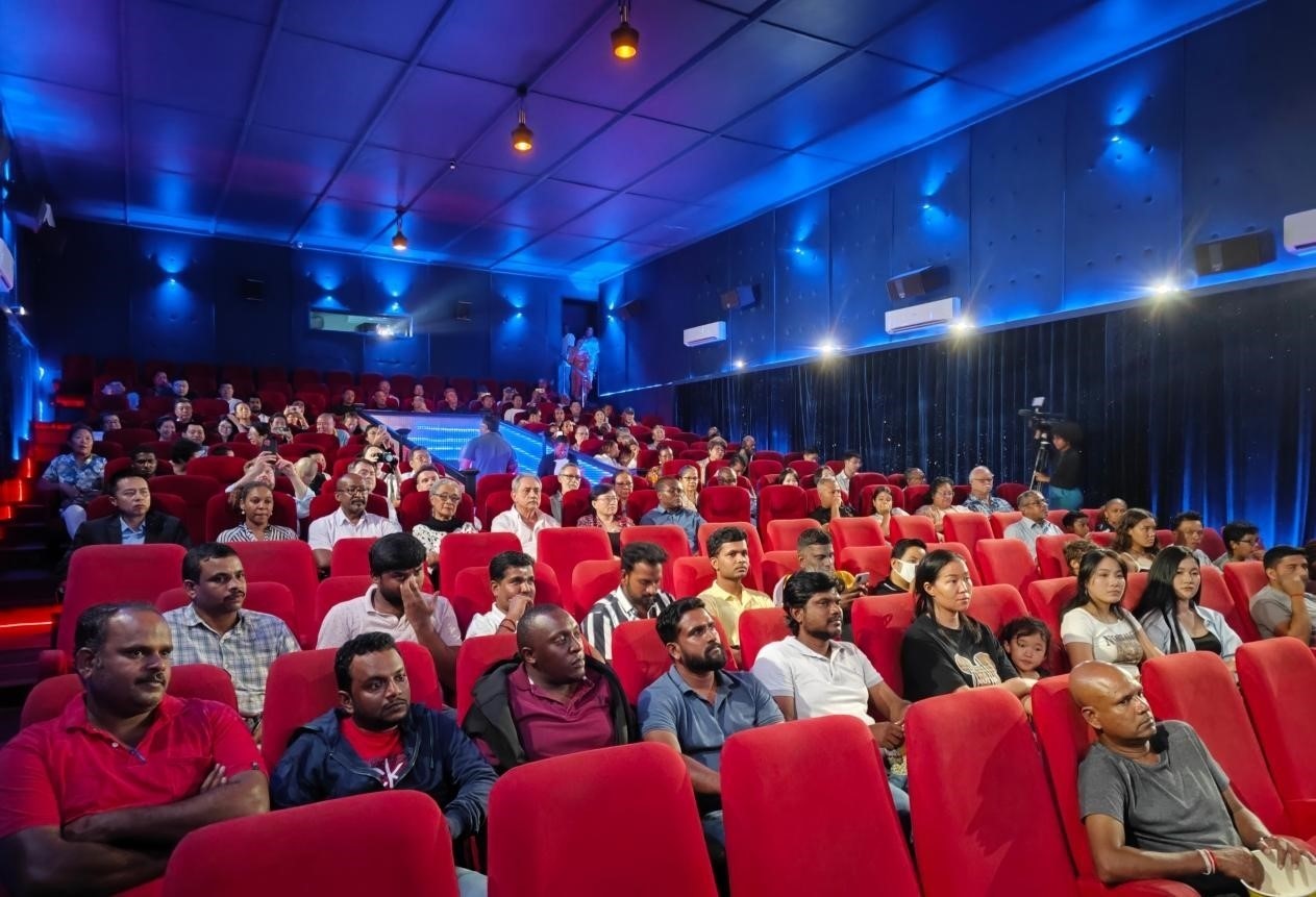 塞舌爾首屆中國電影節(jié)開幕式現(xiàn)場。林育楠 攝