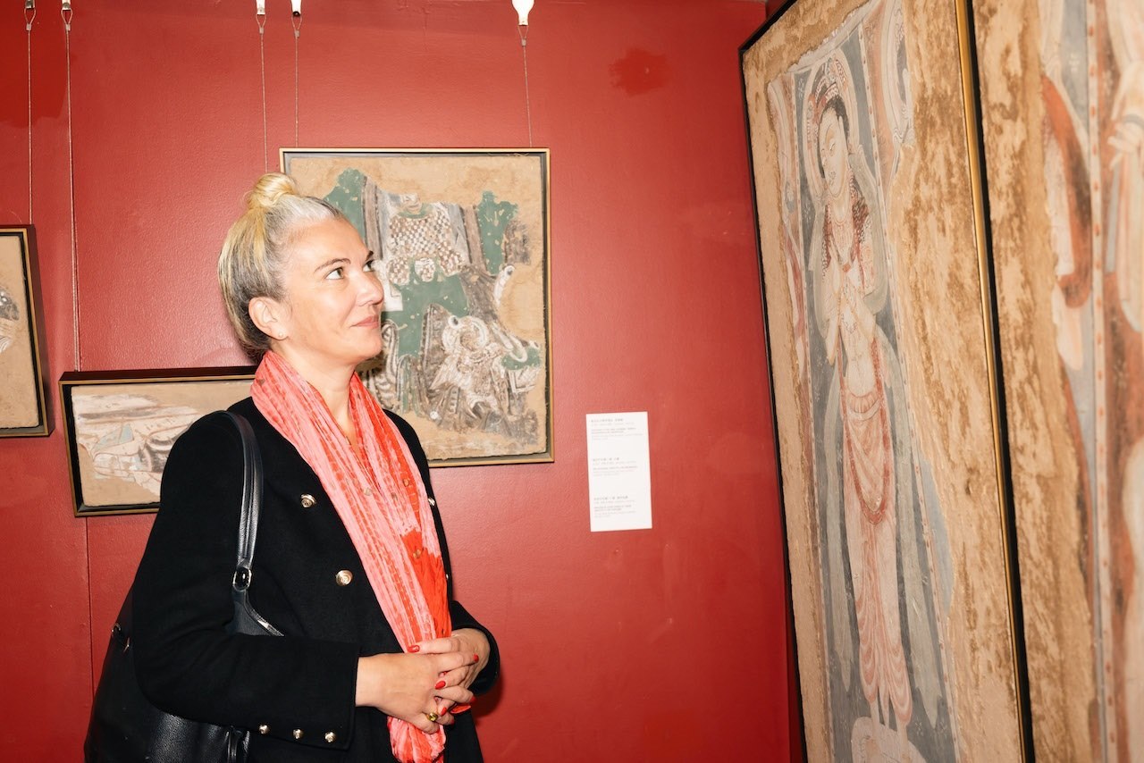 “絲路丹青——絲綢之路沿線壁畫傳摹展”在巴黎中國文化中心隆重開幕。中國藝術(shù)研究院供圖